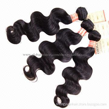 Brazilian Virgin Human Hair Body Weaves, Grade 5A Queen Hair Product